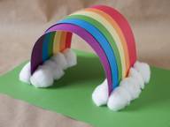 construction paper rainbow fine motor preschool activity