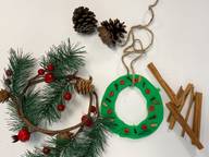 salt dough christmas wreath fine motor activity for preschoolers and toddlers