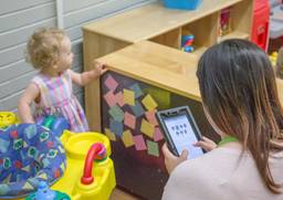 document behavior as it happens with a child care app