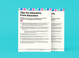 Tips for educators, from educators!