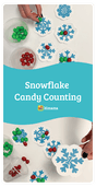 snowflake candy counting daycare activity