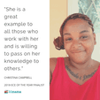 christina campbell early childhood educator of the year nominee