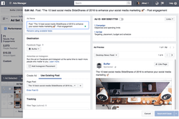 Facebook ad editor for home daycares.