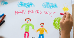 Image of a father's day craft created by a toddler