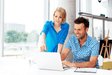 parents looking at computer
