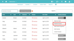send reminders to chase child care payment