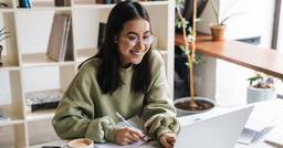 A childcare center director working on optimizing her center's online presence 