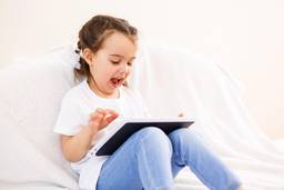 Girl on tablet
