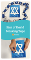 star of david masking tape hanukkah craft for kids