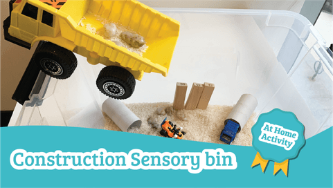 construction bin sensory activity