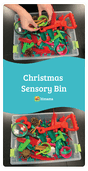 christmas sensory bin daycare activity