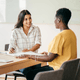 Women in a job interview