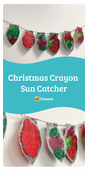christmas crayon sun catcher daycare activity