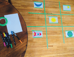 outer space hop gross motor skills activity for preschoolers and toddlers