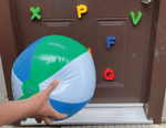 beach ball letter slam preschool toddler gross motor skills activity
