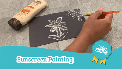 sunscreen painting preschool science activity