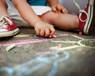 Child chalk drawing