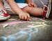 Child chalk drawing