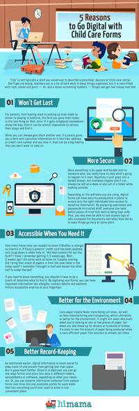 why to go digital with child care forms infographic
