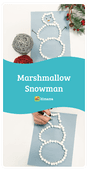 marshmallow snowman kids christmas craft
